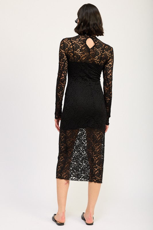 SABINE Lace Midi Dress