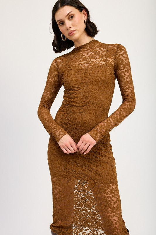 SABINE Lace Midi Dress