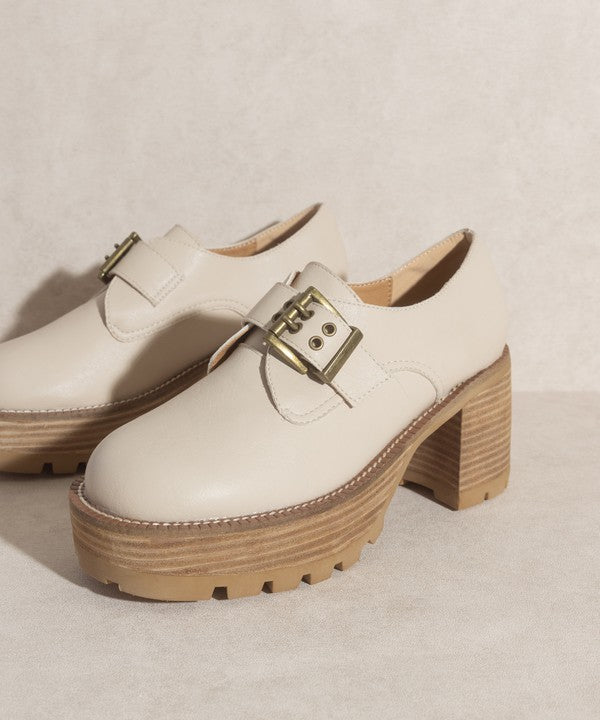 SARAH Buckled Platform Loafers