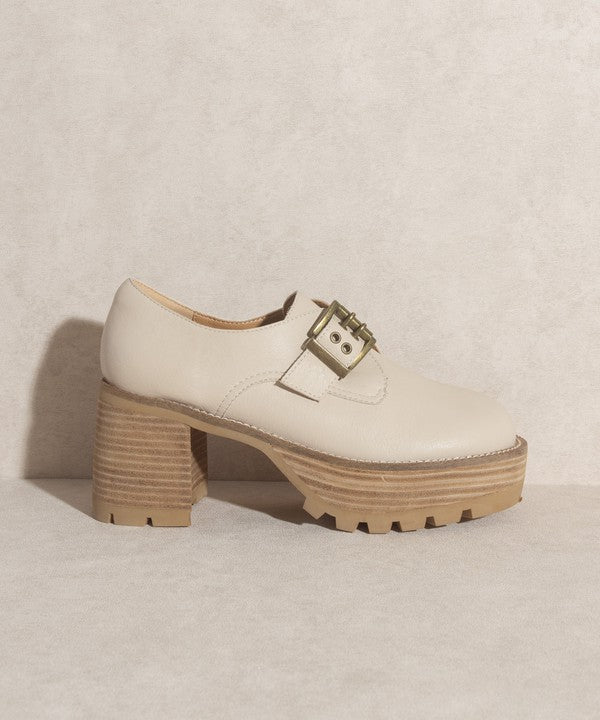 SARAH Buckled Platform Loafers