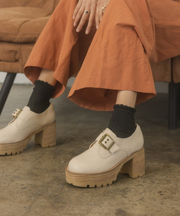 SARAH Buckled Platform Loafers