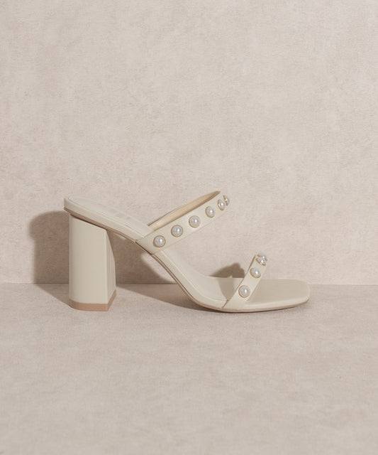 VICTORIA Pearl Strap Heel