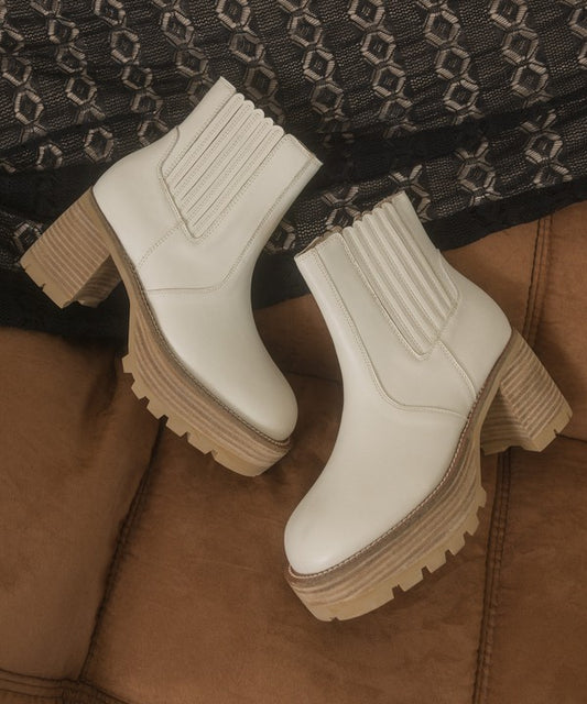 AUBREY Platform Paneled Boots