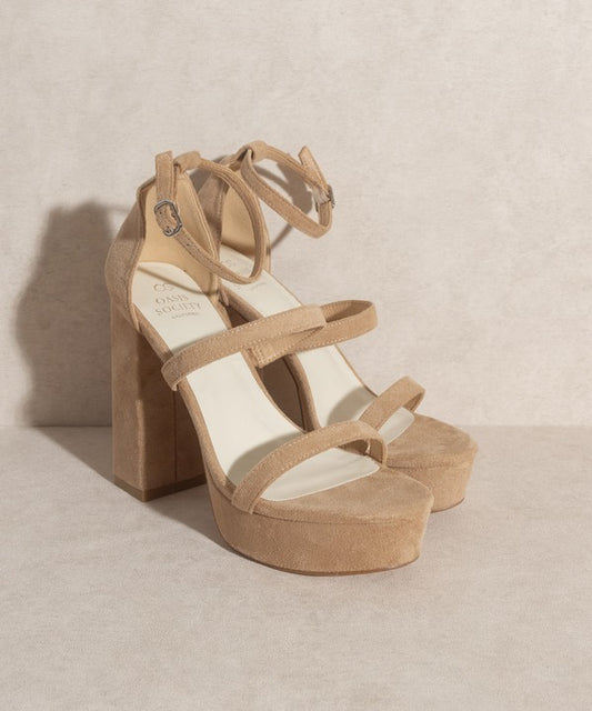 RAELYNN Suede Platform Heels