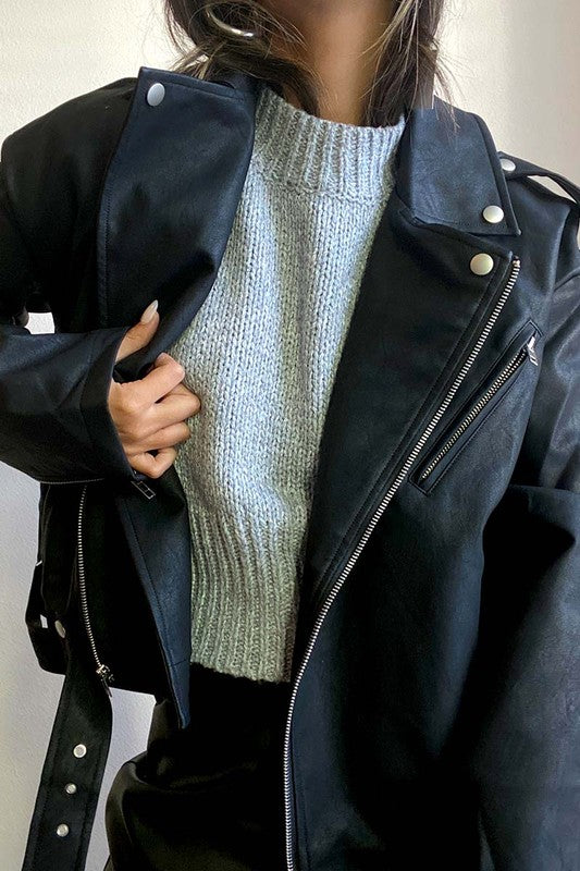 MARY Oversized Biker Jacket