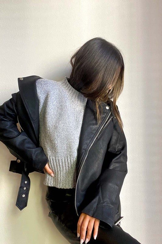 MARY Oversized Biker Jacket